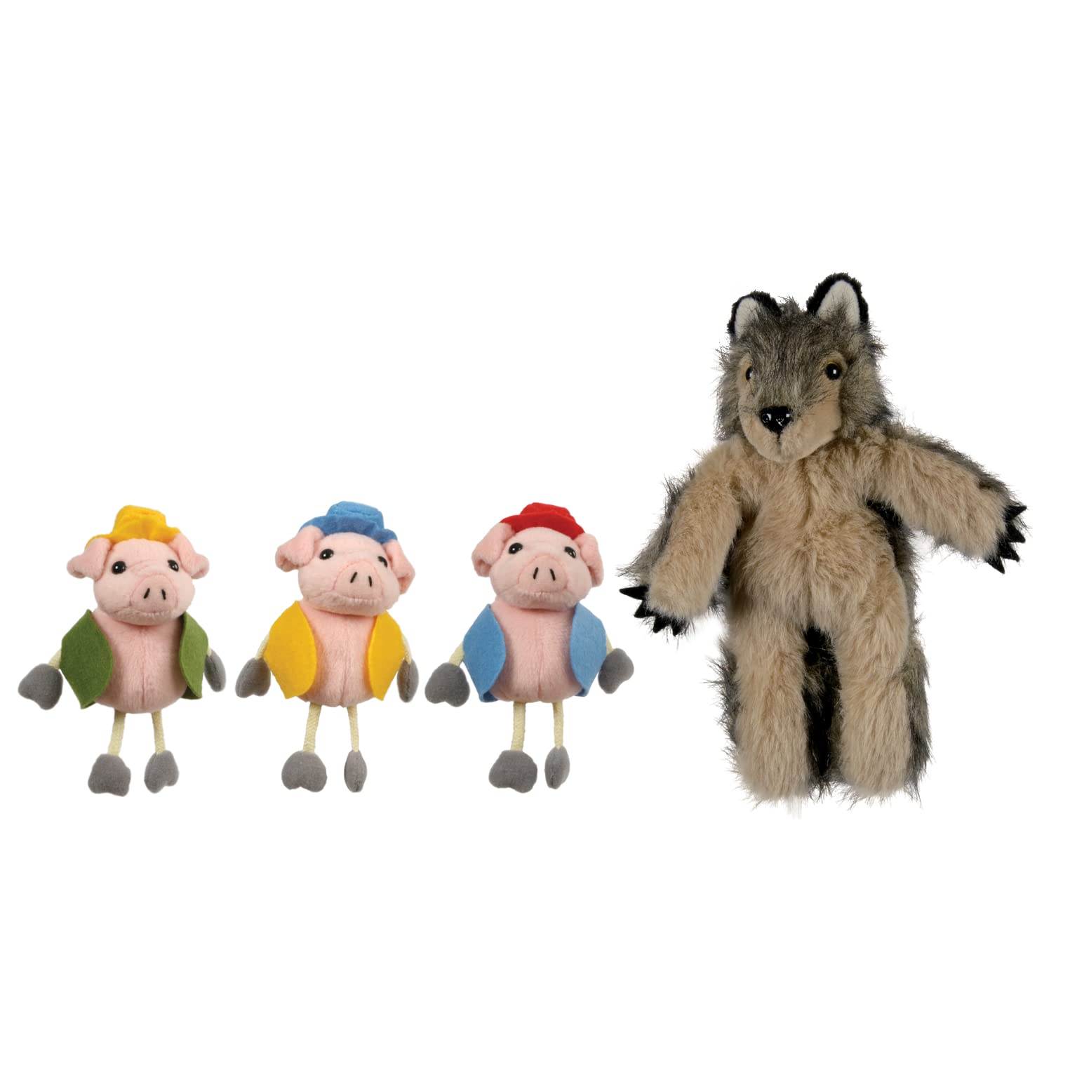 The Puppet Company - Three Pigs & Wolf Finger Puppet Set