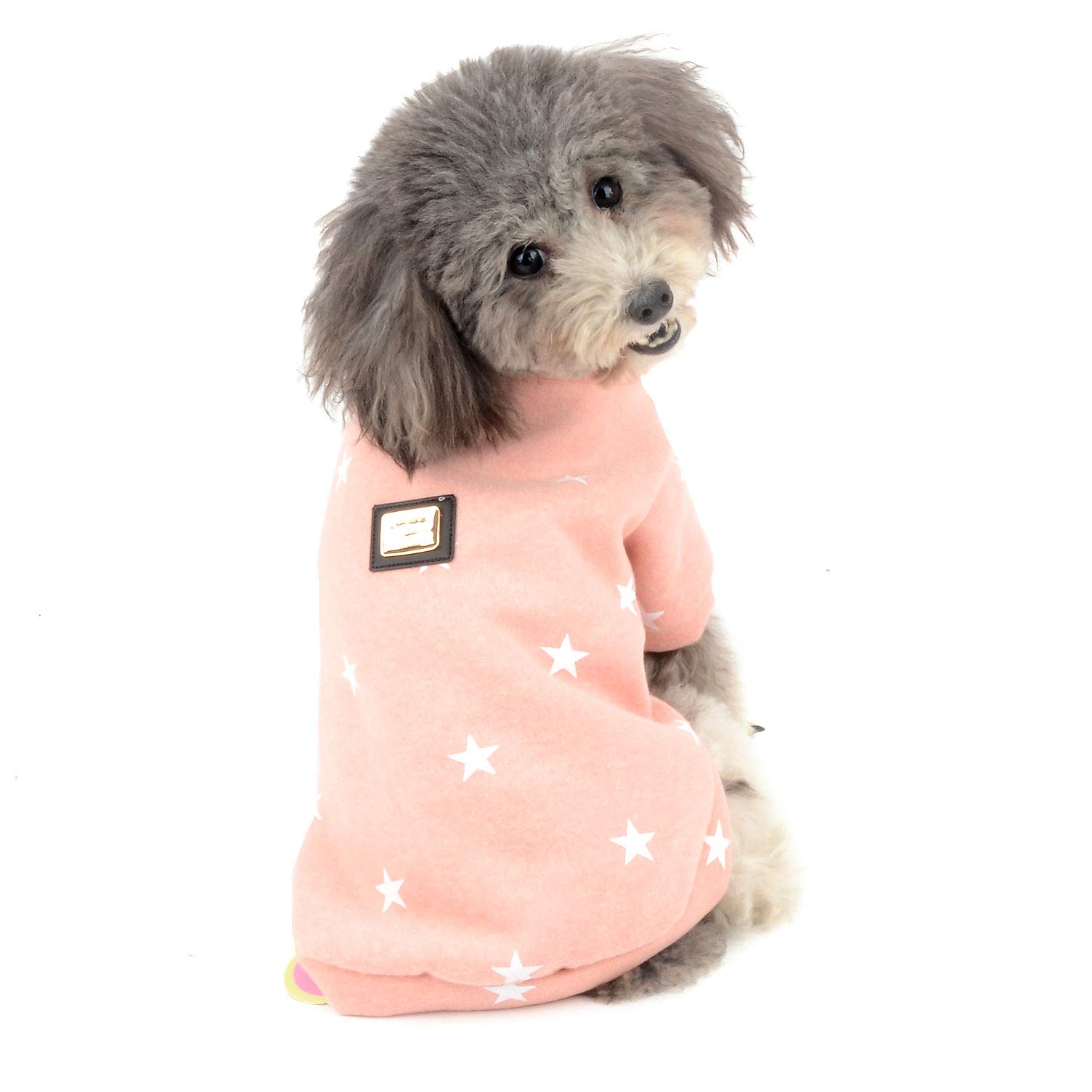 Ranphy Small Dog Sweater Coat Fleece Pullover Puppy Tracksuit Winter Chihuahua Clothes Girl Boy Jacket Comfy Cotton Apparel Pink M