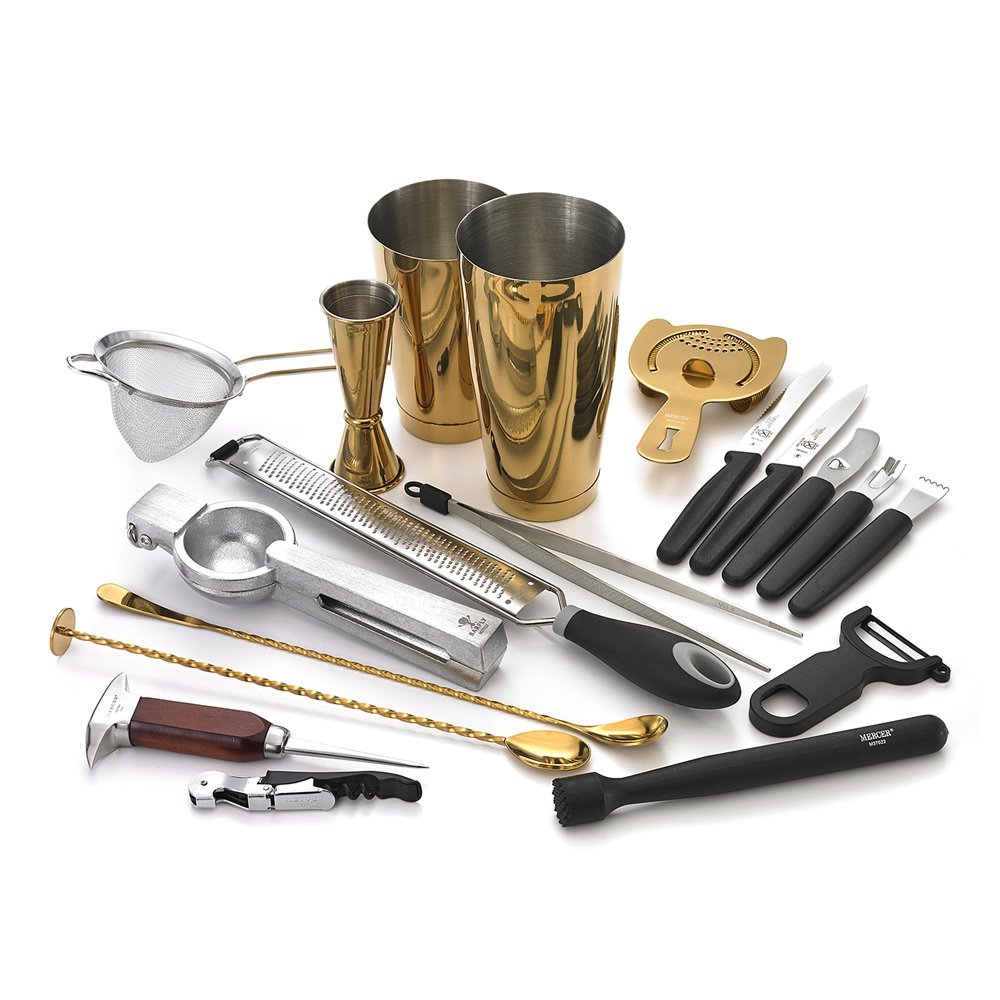Barfly Cocktail Set, 12-Piece Deluxe, Gold