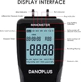 DANOPLUS DP-103 Digital Gas Pressure Manometer Gauge HVAC Air Pressure Meter view 7