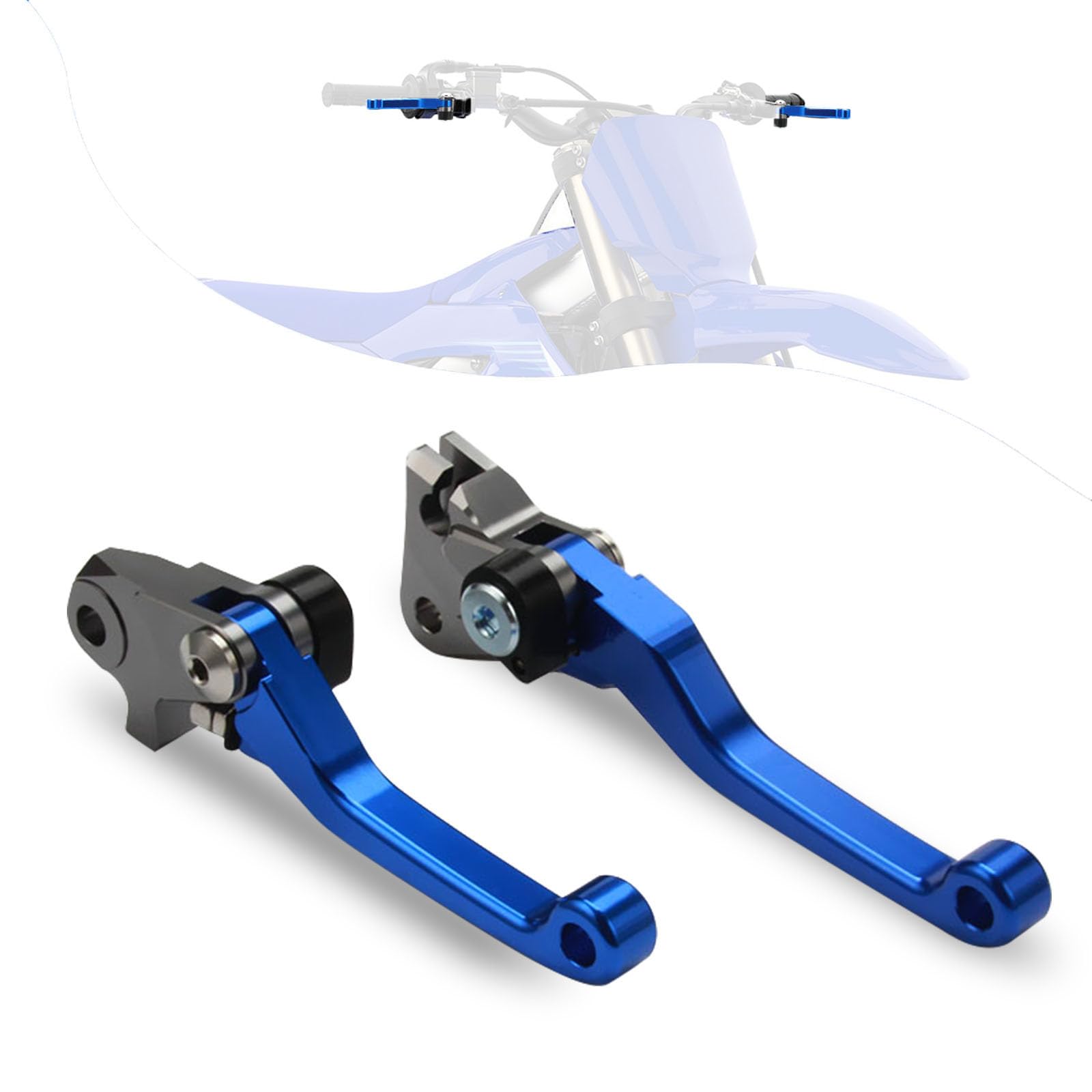 Photo 1 of BAOUFF Dirt Bike Clutch Brake Levers,Foldable CNC Breakaway Levers for YZ125 YZ250 15-25/YZ250F 09-25/YZ426F YZ450F 09-25/WR450F 24-25-Blue