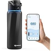 BOOST Smart Water Bottle with Reminder & Tracker, Double Wall Vacuum Insulated Bottles Stainless Steel, 32oz BPA-Free Wide Mouth for Gym, Office, School, Ideal Gift for Christmas, New Year