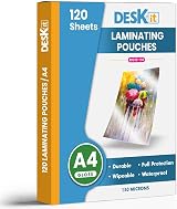 Deskit A4 Laminating Pouches 150 micron 120 Sheet Gloss Clear view 1