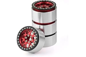 WLYEJEA 2.2" Aluminum Alloy RC Rim 4pcs 65mm Beadlock Wheels Rims 12mm Hex Fit for 1/10 Scale RC Crawler Axial Wraith RR10 SCX10 90046 TRX4 TRX6