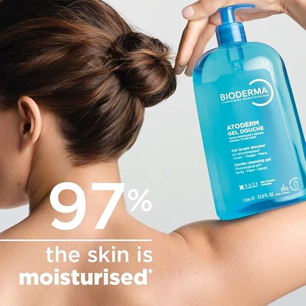 BIODERMA – ATODERM HYDRATING SHOWER GEL BODY WASH – MOISTURIZING FACE AND BODY CLEANSER FOR NORMAL TO DEHYDRATED SENSITIVE SKIN