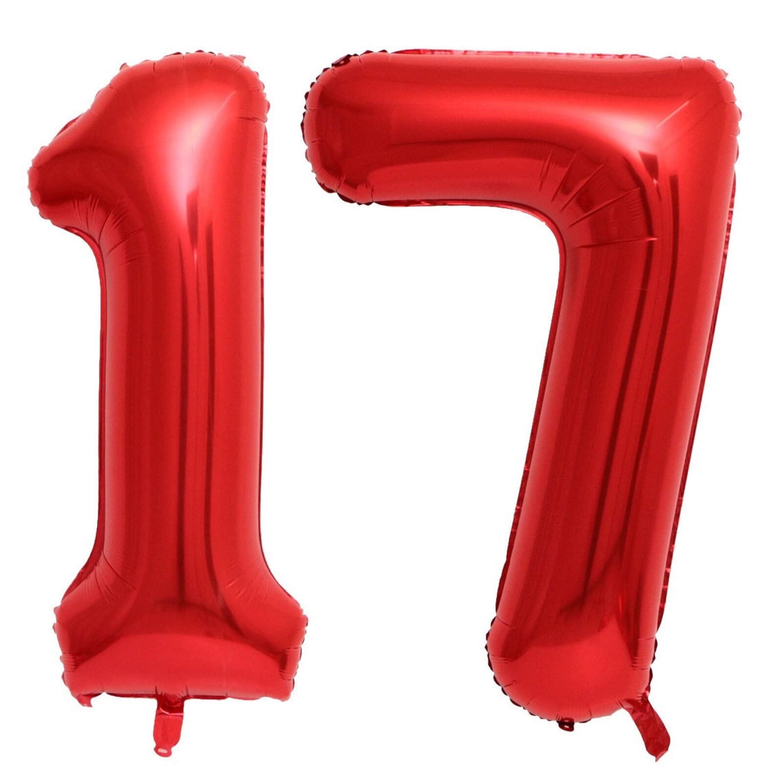 Photo 1 of 40 Inch Red 17 Number Balloons Giant 17 Balloons Red Birthday 17 Balloons 17th Birthday Anniversary Party Decorations Supplies