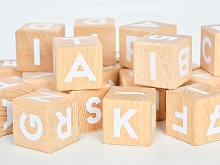 Amazon Tiny Piney Abc 123ブロック 木製アルファベットブロック 数字付き 1 5インチ 木製文字 数字キューブ 積み重ね 組み立て 学習用 3か月以上のお子様向け 21点セット 収納バッグ付き ひらがな カタカナ 漢字 おもちゃ