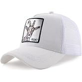 Animal Patch Mesh Trucker Baseball Cap Collection, Embroidered Design, Black