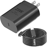 USB-C Super Fast Charging Wall Charger-25W PD Charger Adapter | Type-C Cable(6.6ft)for Samsung Galaxy S26/S26 Ultra/S25/S25 Ultra/S24/S24 Ultra/S24+/S23/S22/Ultra/Note20