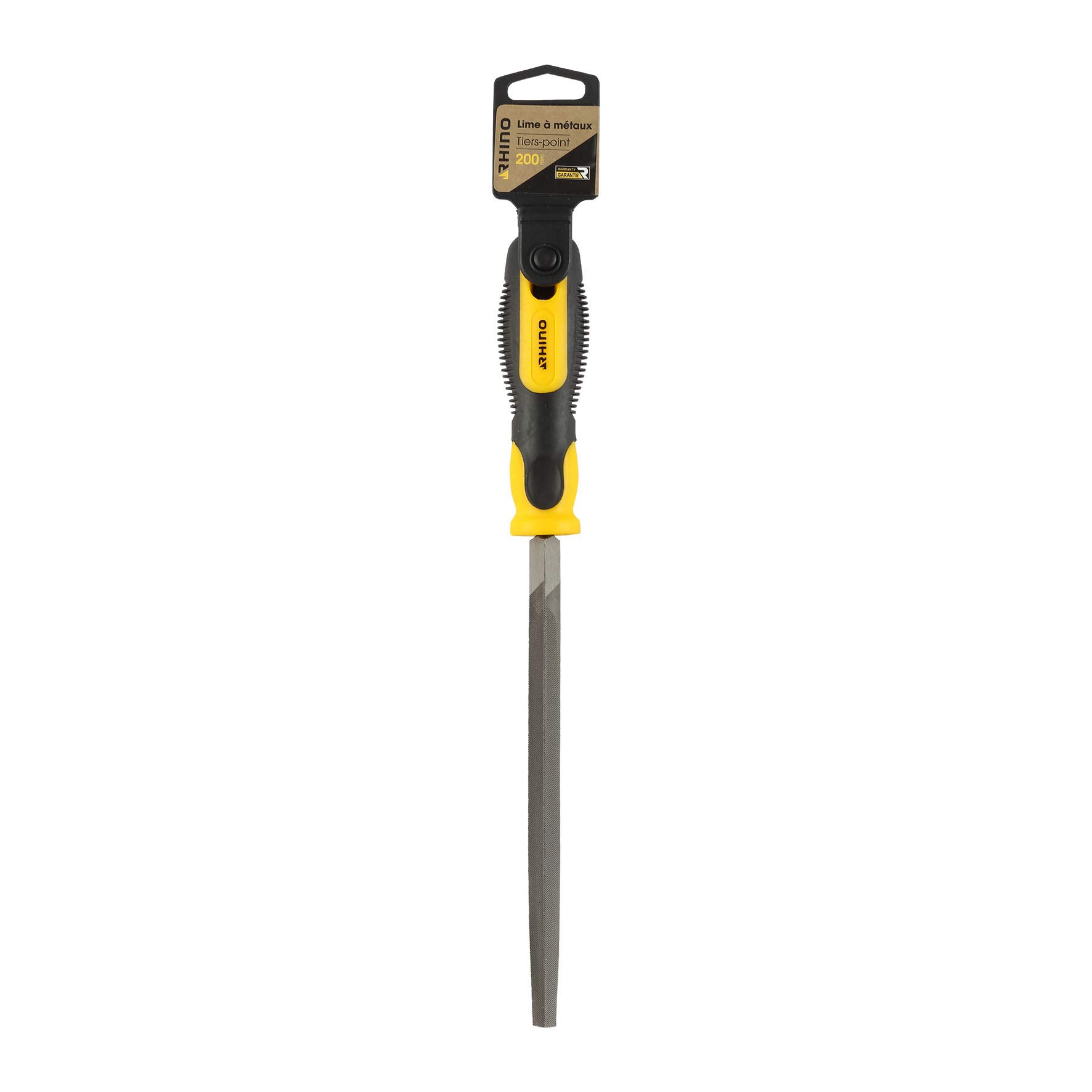 RHINO 35852 Tier Point Metal File 200 mm Grater 200 mm File Dual-Material Handle 5 Year Guarantee Allows You to Perform All Types of Finishing Work, NC, 200 mm