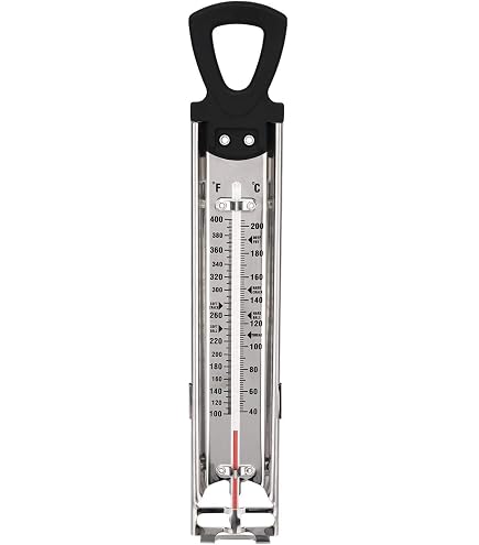 Pack De 2 Thermomètres De Cuisine SourceTon - Thermomètre Four Et Friture En Acier Inoxydable - Cadran Double Échelle