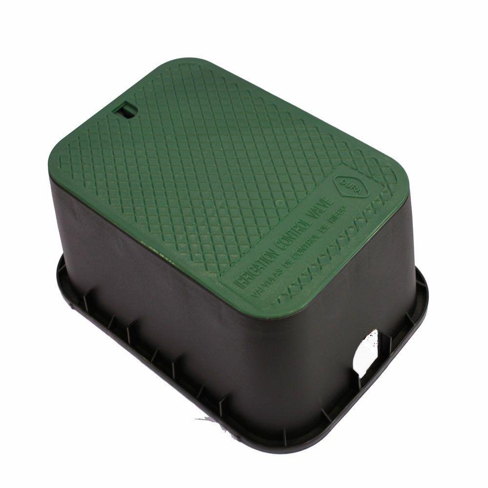12" x 17" x 12" Deep Rectangular Valve Box Black BoxGreen