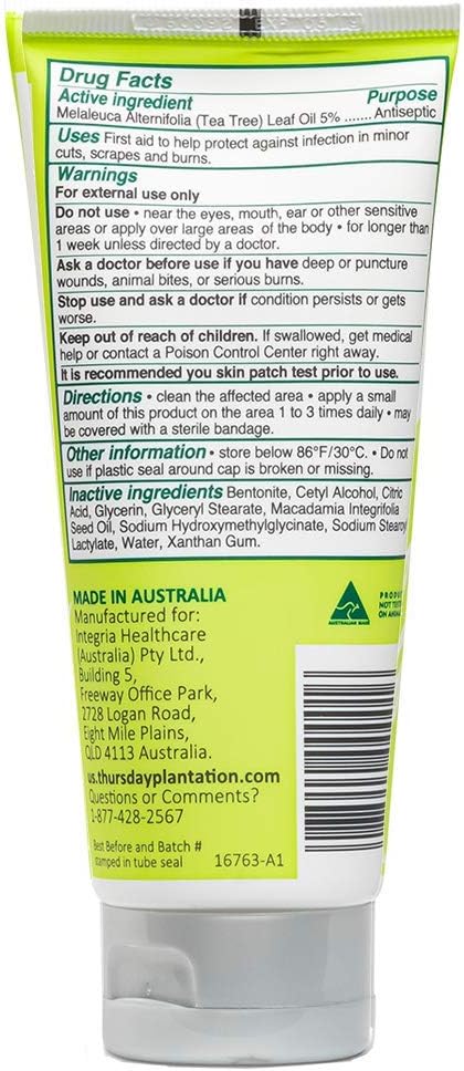 THURSDAY PLANTATION Tea Tree Cream 100ml (PACK OF 1), White, 100 ml (Pack of 1) - Image 3
