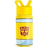 Simple Modern Kids Summit Water Bottle with Straw Lid | Transformers 14oz Stainless Steel Cup Insualted Tumbler for Toddlers, Boys, School | Transformer Bumble Bee