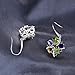 JewelryPalace Flower Multicolor 6.2ct Natural Amethyst Garnet Peridot Citrine Blue Topaz Dangle Earrings 925 Sterling Silver