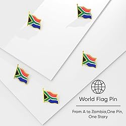 South Africa Flag Lapel Pin - Enamel Metal National