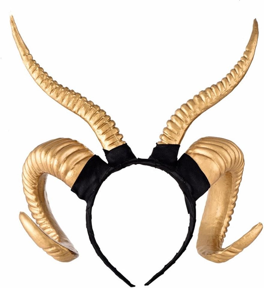 Xiaolanwelc Gothic Antelope Sheep Horn Hoop Headband Forest Animal Photography Manual Antler Headpiece Costumes Steampunk