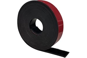 SALIMHIB Adhesive Rubber Strips 1" Wide x 1/8" Thick x 10' Long Neoprene Rubber Strips with Adhesive Backing Neoprene Rubber Sheets, Rolls & Strips for Matting Padding, Insulation Cushion DIY Gaskets