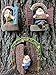 Gianna's Home Welcome Window Garden Gnome Door Fairy Garden Tree Stump Miniature Decor, 4 pcs