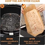 VOLMEY Air Fryer Liners 100PCS 8.7in for Ninja AF300UK AF400UK SL400UK view 3