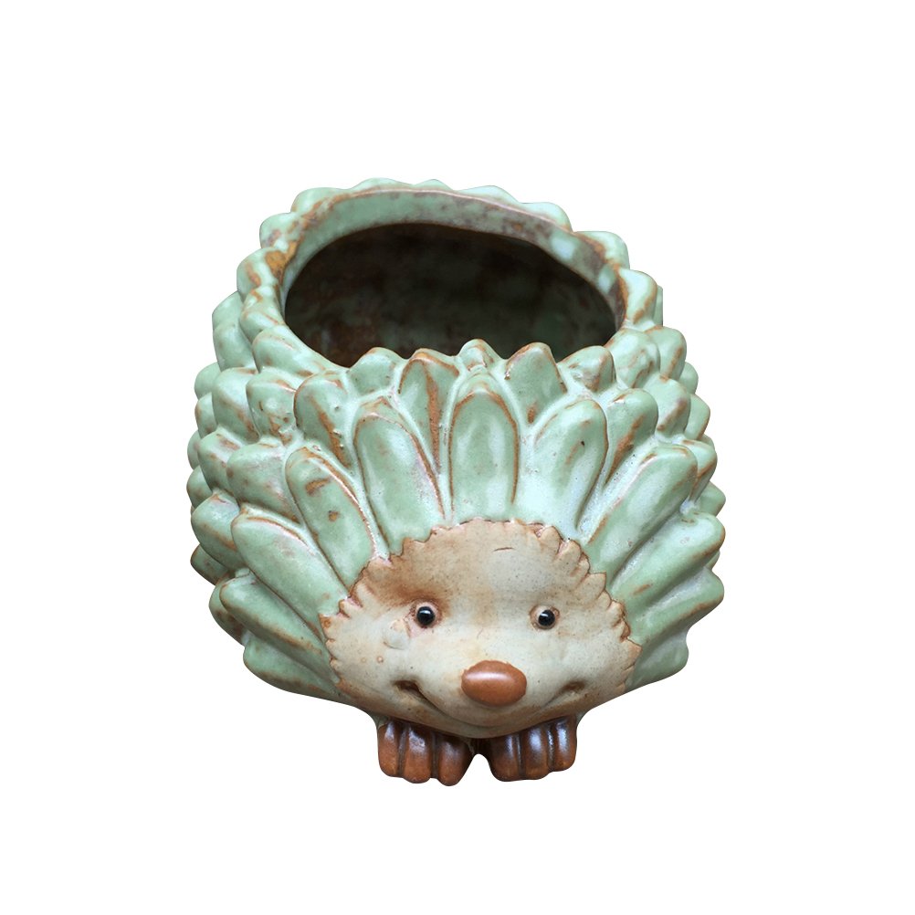 VORCOOL Hedgehog-Shaped Planter Pot for Garden & Balcony, 8 cm x 5 cm x 11 cm, Indoor/Outdoor, Modern Minimalist, Resin, Tabletop, Animal, Unfinished