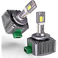 CHOPDARK D3S D3R D3C D8S LED Bulbs 110W 30000Lm Super Bright 6500K Cool White Built-in Fan and 2 Thermally Conductive Copper Tubes Plug and Play Fog Lamp 2pcs