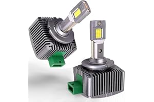 CHOPDARK D3S D3R D3C D8S LED Bulbs 110W 30000Lm Super Bright 6500K Cool White Built-in Fan and 2 Thermally Conductive Copper Tubes Plug and Play Fog Lamp 2pcs