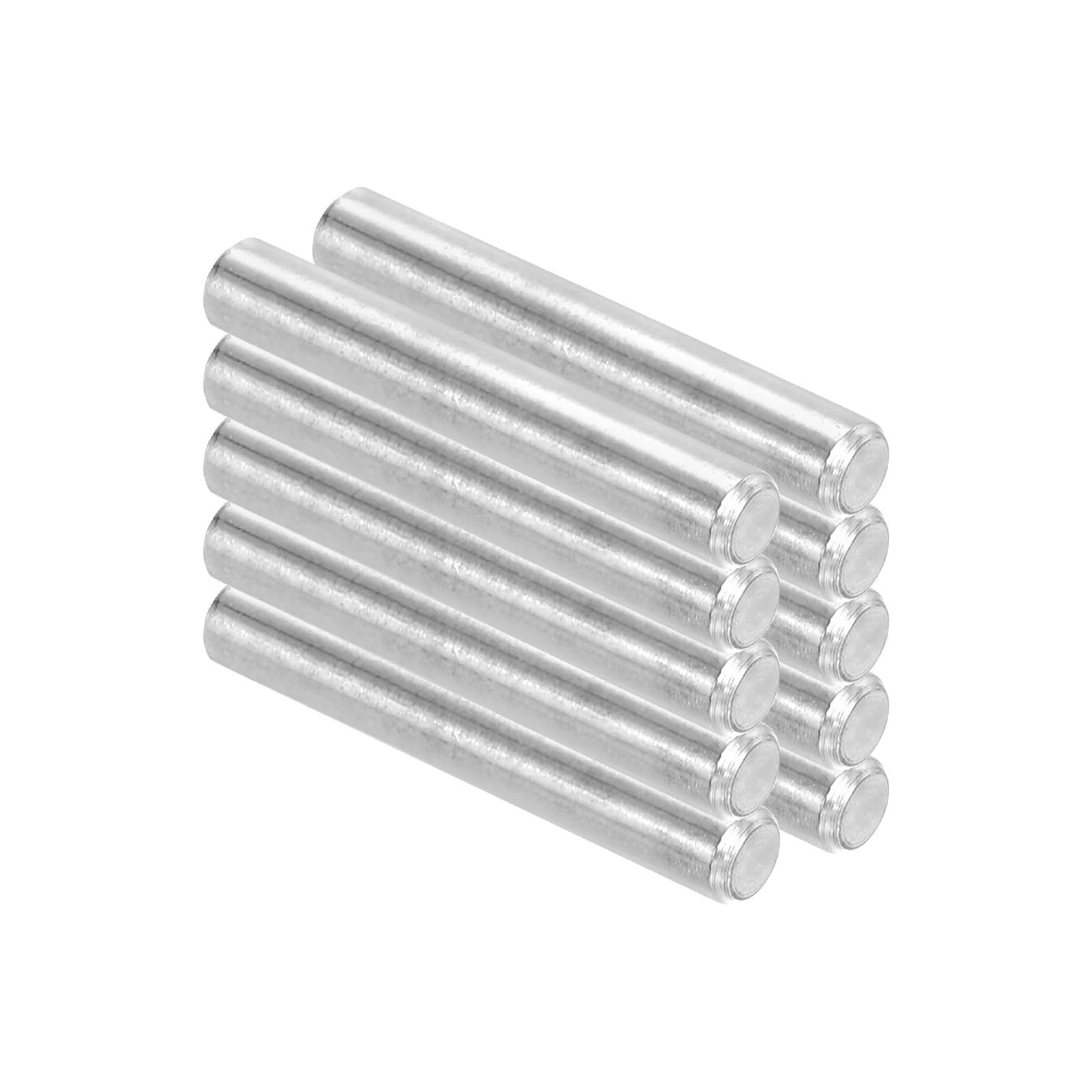PATIKIL 304 Stainless Steel Dowel Pin 8x50 mm (5/16" Dia), 10 Pcs Hardened Metal Dowel Pins Bunk Bed Pegs Pin Replacement Hardware for Shelf Furniture Assembly DIY