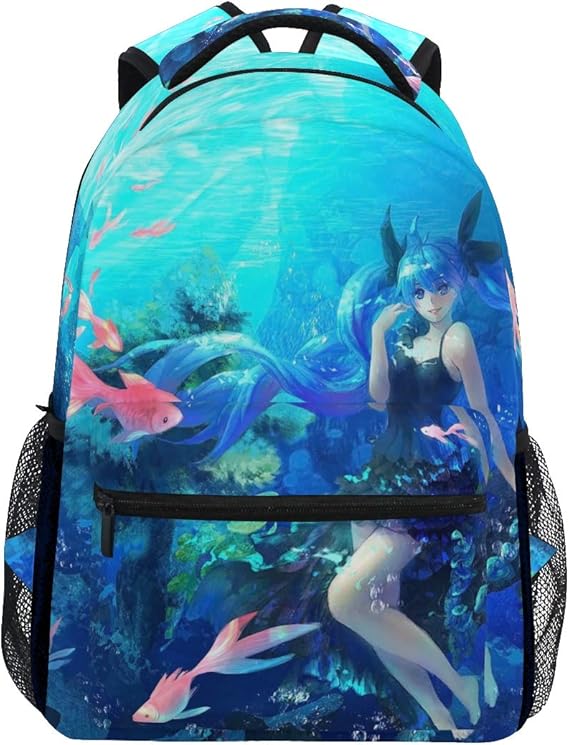 the girl with the blue backpack