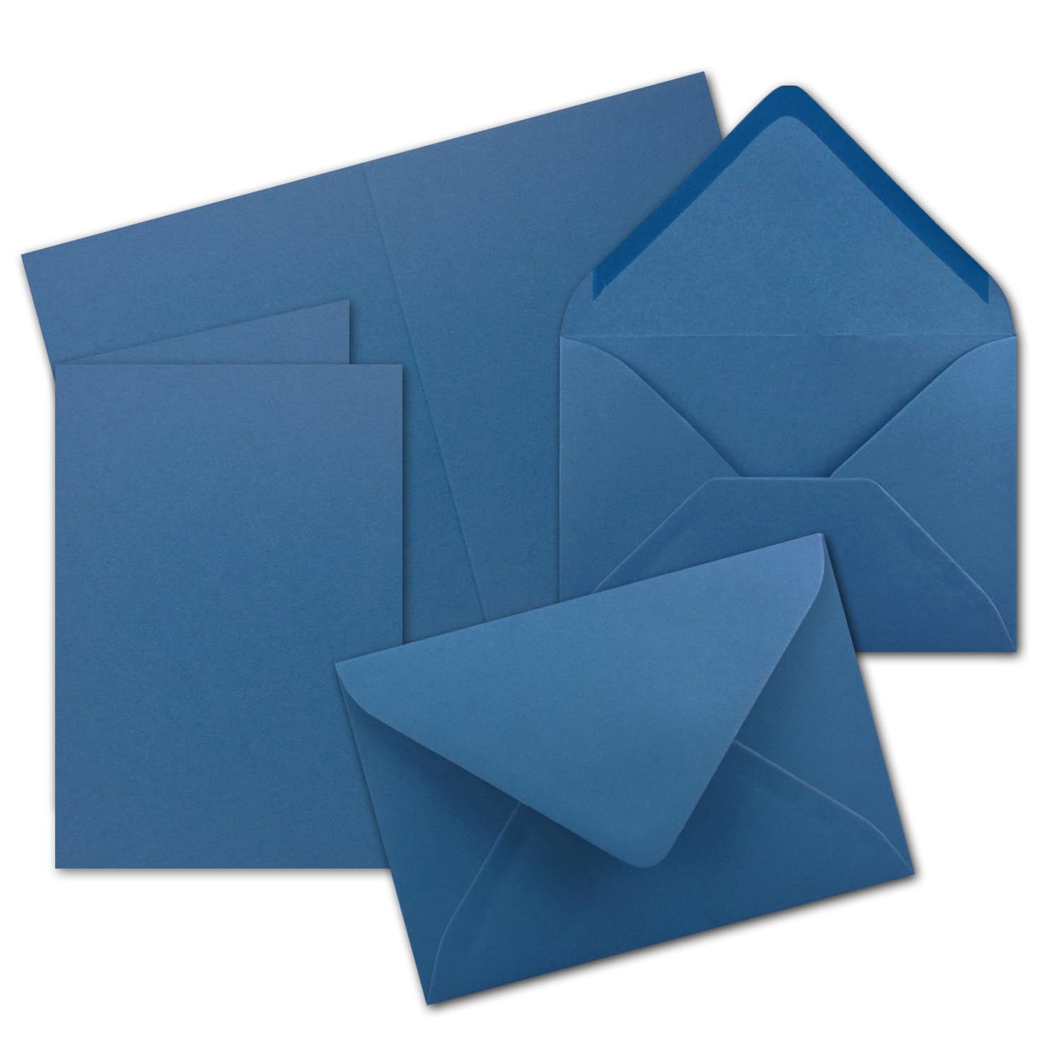 Folding cards A6 - C6 Gummed Edges without Box 20 Karten-Sets royal blue