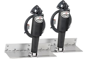 Lenco 15052-101 LS Trim Tab Kit - 4" x 12", Standard Finish,Black