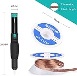 Tabiger Desoldering Pump Solder Wick 3-in-1 Kit 1pc Pump + 2x Wick 2.5mm x 1.5m view 4