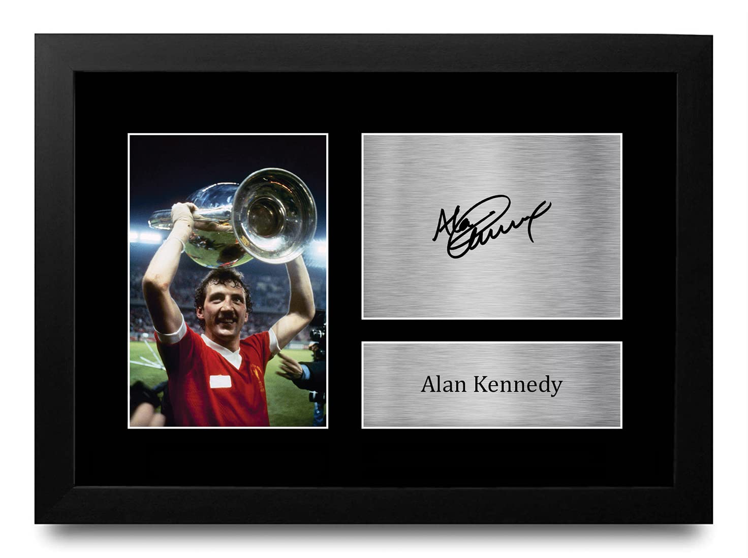 HWC Trading FR A4 Alan Kennedy Liverpool Gifts Printed Signed Autograph Picture for Football Fans and Supporters - A4 Framed