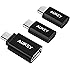 AUKEY USB-C to USB 3.0 Adapter (1pcs) + USB-C to Micro USB Adapter (2pcs) for MacBook Pro, Samsung Galaxy S8, Nexus 6P 5X, LG G5 V20, Google Pixel and More