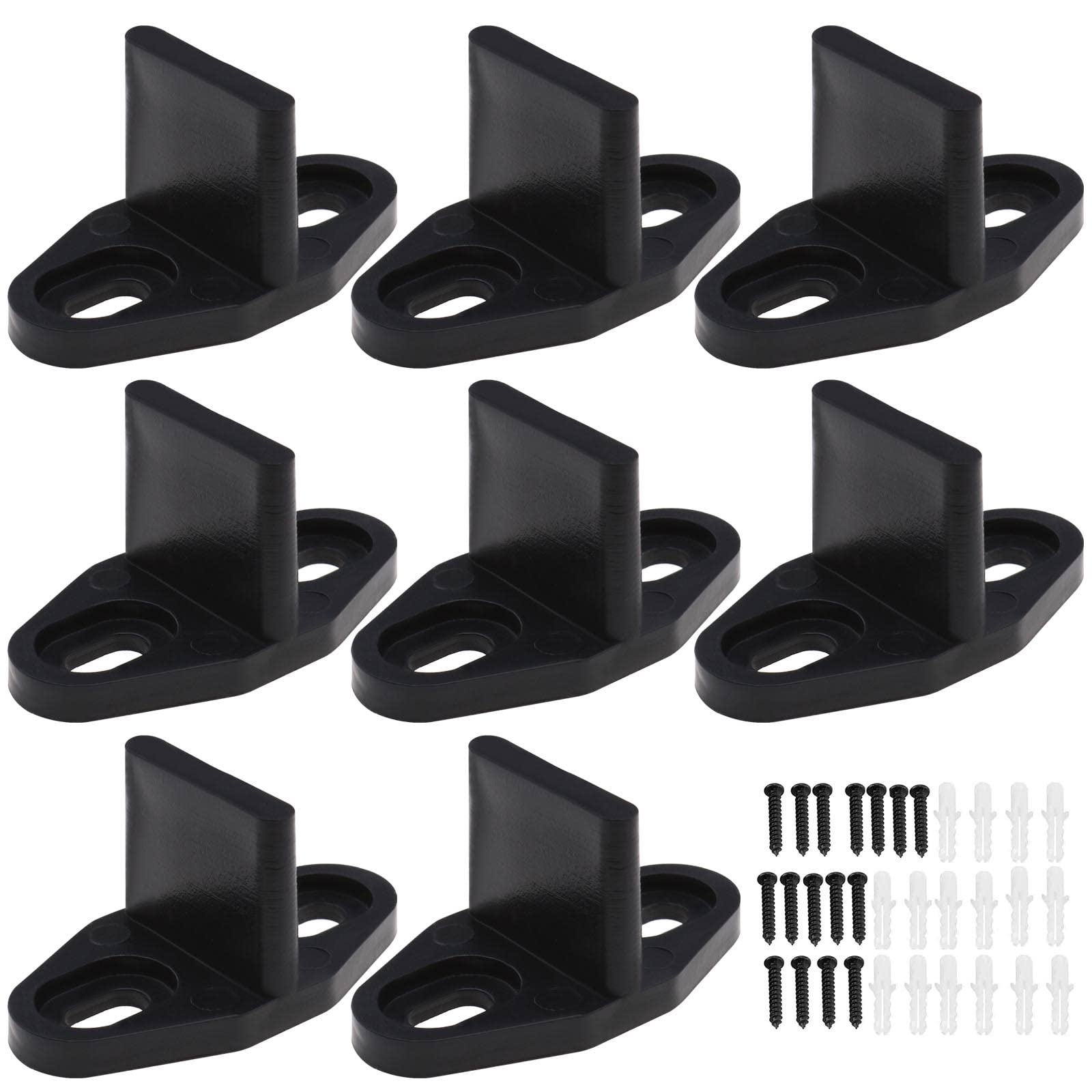 ECSiNG 8PCS Barn Door Floor Guide Floor Guide Clip Sliding Door Floor Guide Adjustable Floor Guide Sliding Door Guide Bottom with Screws and Expansion Pipes