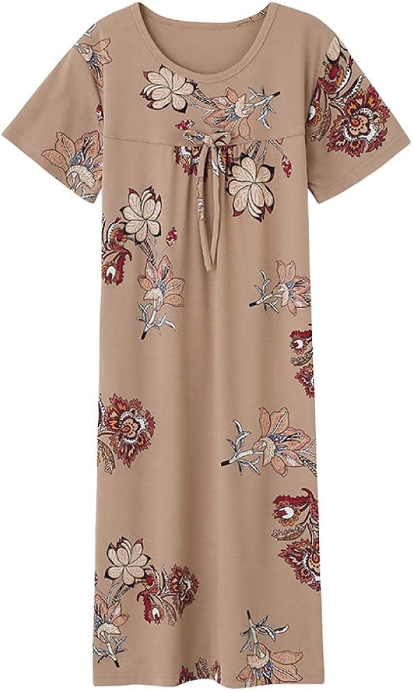 Camisones de algodón de Talla Grande de Verano para Mujer, camisón Camisones de algodón de Talla Grande de Verano para Mujer, camisón