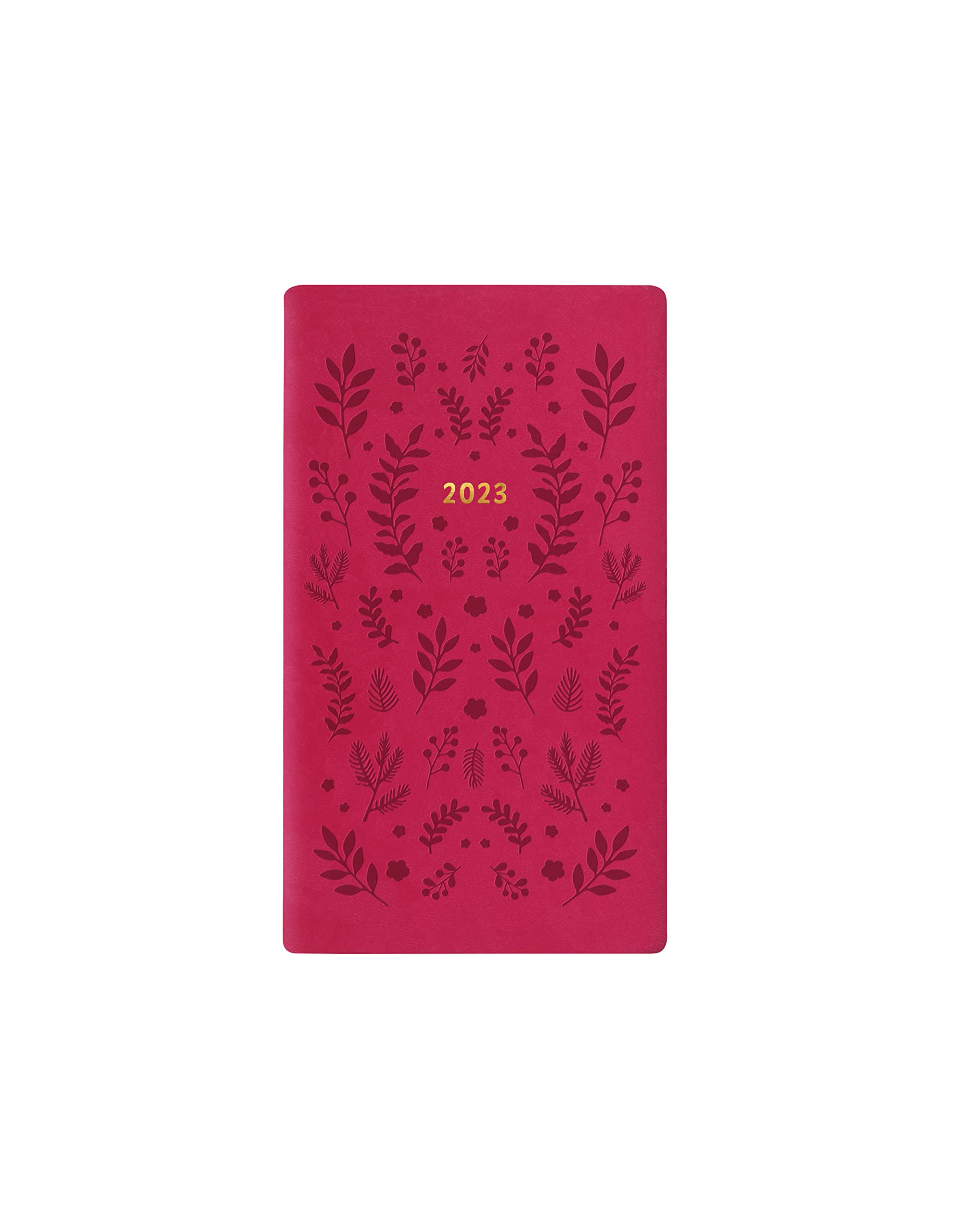 Letts of London Woodland Medium Pocket week to view 2023 diary - pink 23-082174
