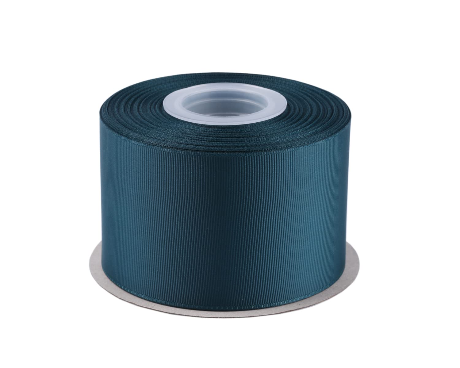 Fondersy 63mm X 22M Solid Grosgrain Ribbon for Gift Wrapping Parties, Wedding Decoration, Crafts Sewing(Teal)