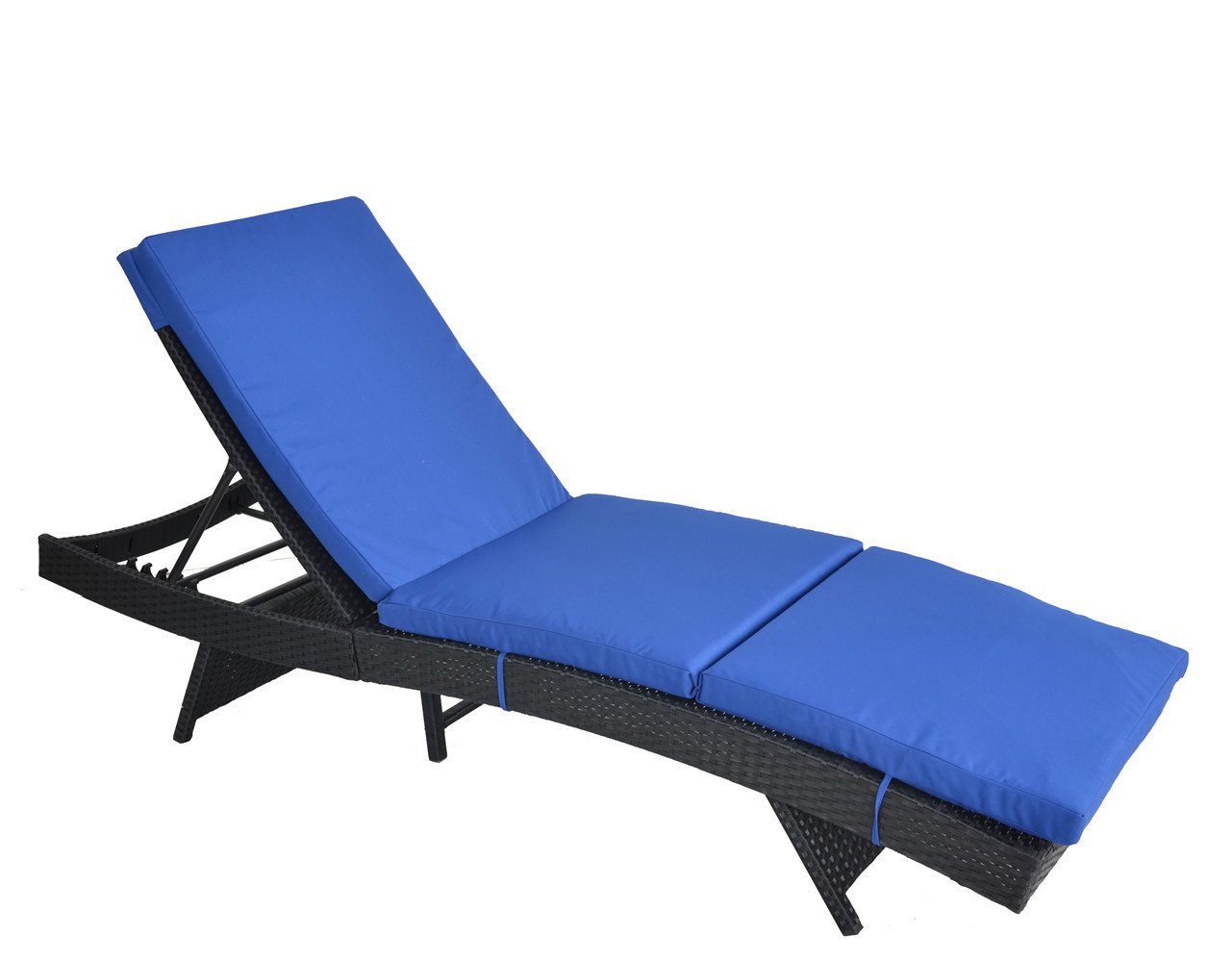 Amazoncom Outdoor Patio Black Rattan Wicker Adjustable Cushioned