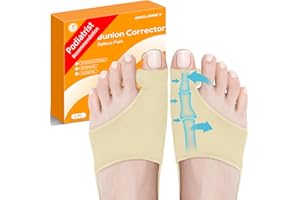 CNSOCOS Bunion Corrector for Women Big Toe Straightener Bunion Corrector for Men, Relief splints Reduce Pain and Correct Toe Alignment, Brace Day/Night, fit for R/L,Washable(Beige 2-Pack)