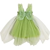 Dcohmch Toddler Baby Girl Halloween Costumes Fairy Wings Butterfly Sleeveless Tutu Dress Halloween Costume Outfits