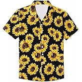 Unique Printed Funky Hawaiian Shirt Men Short Sleeve Shirt Top Blouse for Summer
