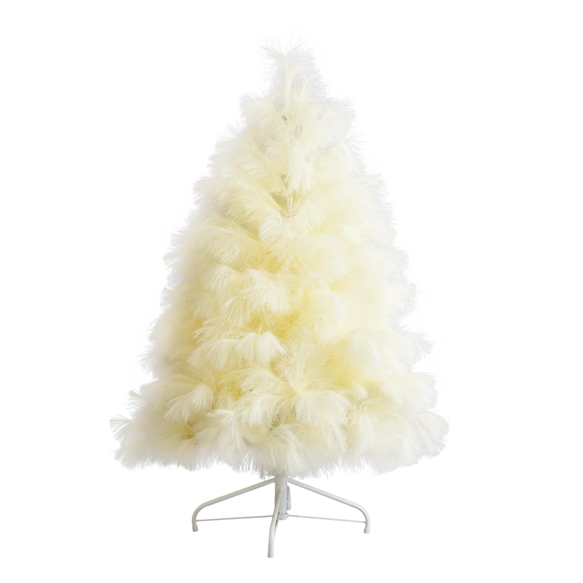 Photo 1 of ***FOR PARTS ONLY - MISSING PIECES/ NON FUNCTIONAL - AS IS NO RETURNS SALE FINAL*** Nearly Natural 4ft. Artificial Off-White Pampas Grass Christmas Tree
