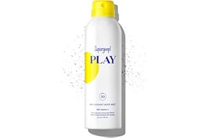 Supergoop! PLAY Antioxidant Body Mist w/Vitamin C - 6 fl oz - SPF 50 PA++++ Broad Spectrum Sunscreen - Body Spray - Great for Active Days
