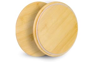 TERESRY Replacement Wooden Lids for Pyrex, Anchor Hocking Glass Containers 7402-PC*2, Bamboo Lids for Pyrex 7Cup Glass Bowls, Bowl Covers with Leakproof 2 Pack
