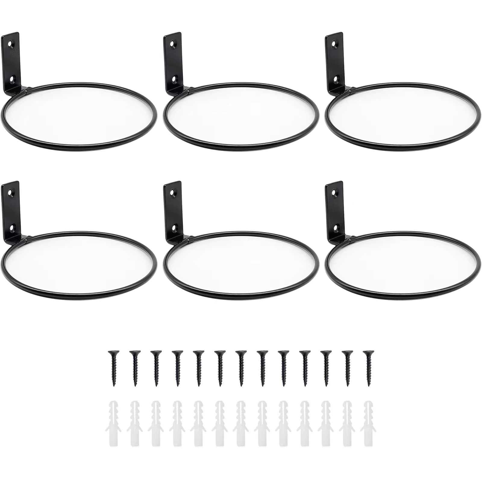 Photo 1 of Greemov 6 Pack 4 Inch Wall Flower Pot Holder Ring Plant Hanger, Metal Planter Hooks Wall Mounted Bracket Heavy Duty for Outdoor Indoor