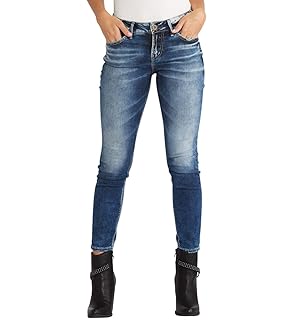 silver aiko ankle skinny jeans