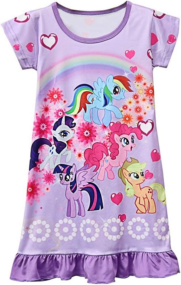 Pony baoli Toddler Pajamas Little Girl Cartoon Pajama Gown 3y - 8y
