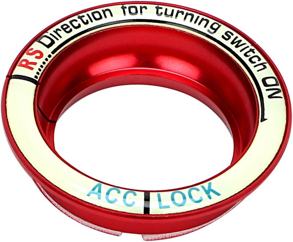 Luminous Car Ignition Ring Auto Accessories Cover Car Stickers and Decals Car-Styling(Red)
