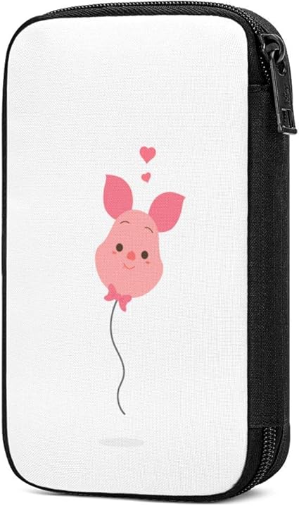 Amazon ピグレットの風船の壁紙 収納ポーチ トラベルポーチ Pc周辺小物収納ポーチ アクセサリ ガジェット収納 旅行 出張 携帯便利 配線アクセサリー 文房具 オフィス用品